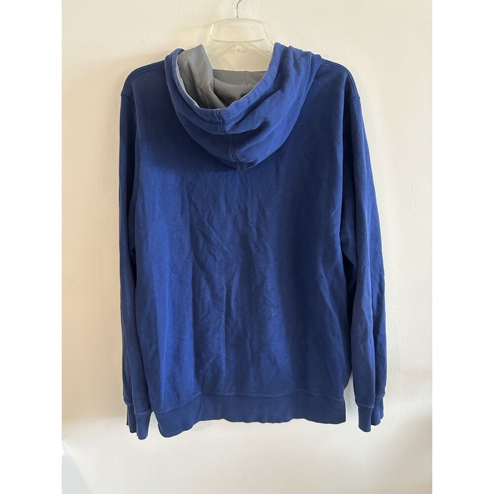 Under Armour Loose Blue Cotton Blend Drawstring Hoodie Mens Size L - Picture 3 of 8